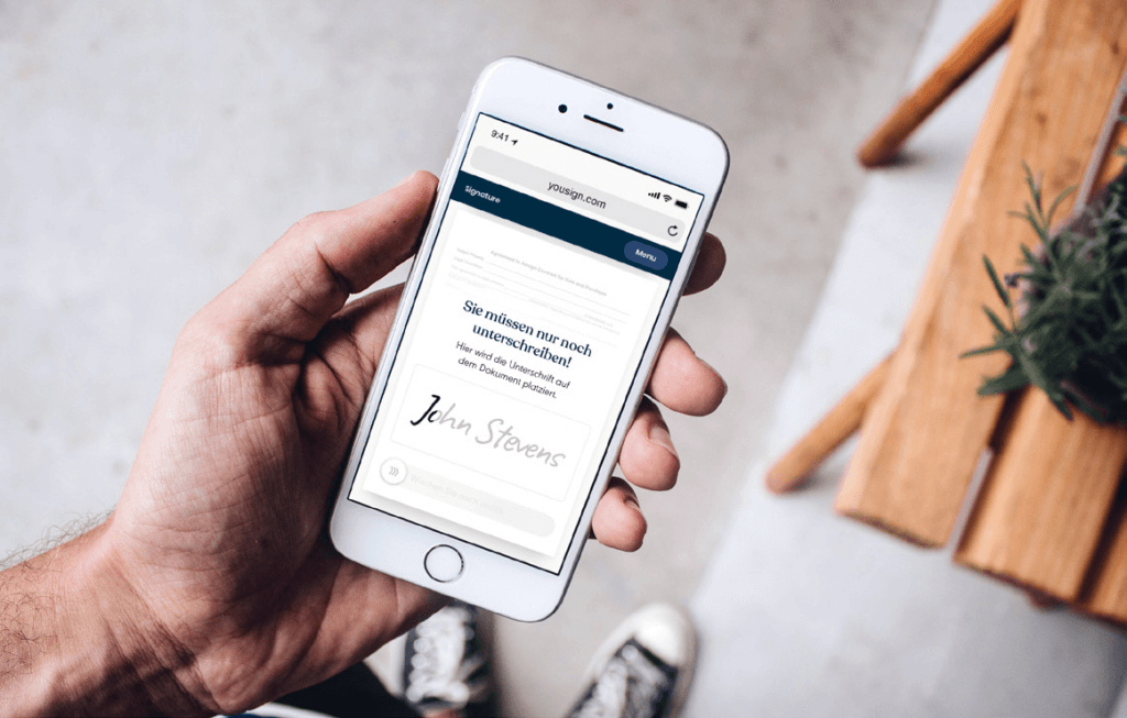 eSignature Smartphone Ansicht