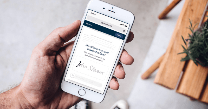 eSignature Smartphone Ansicht