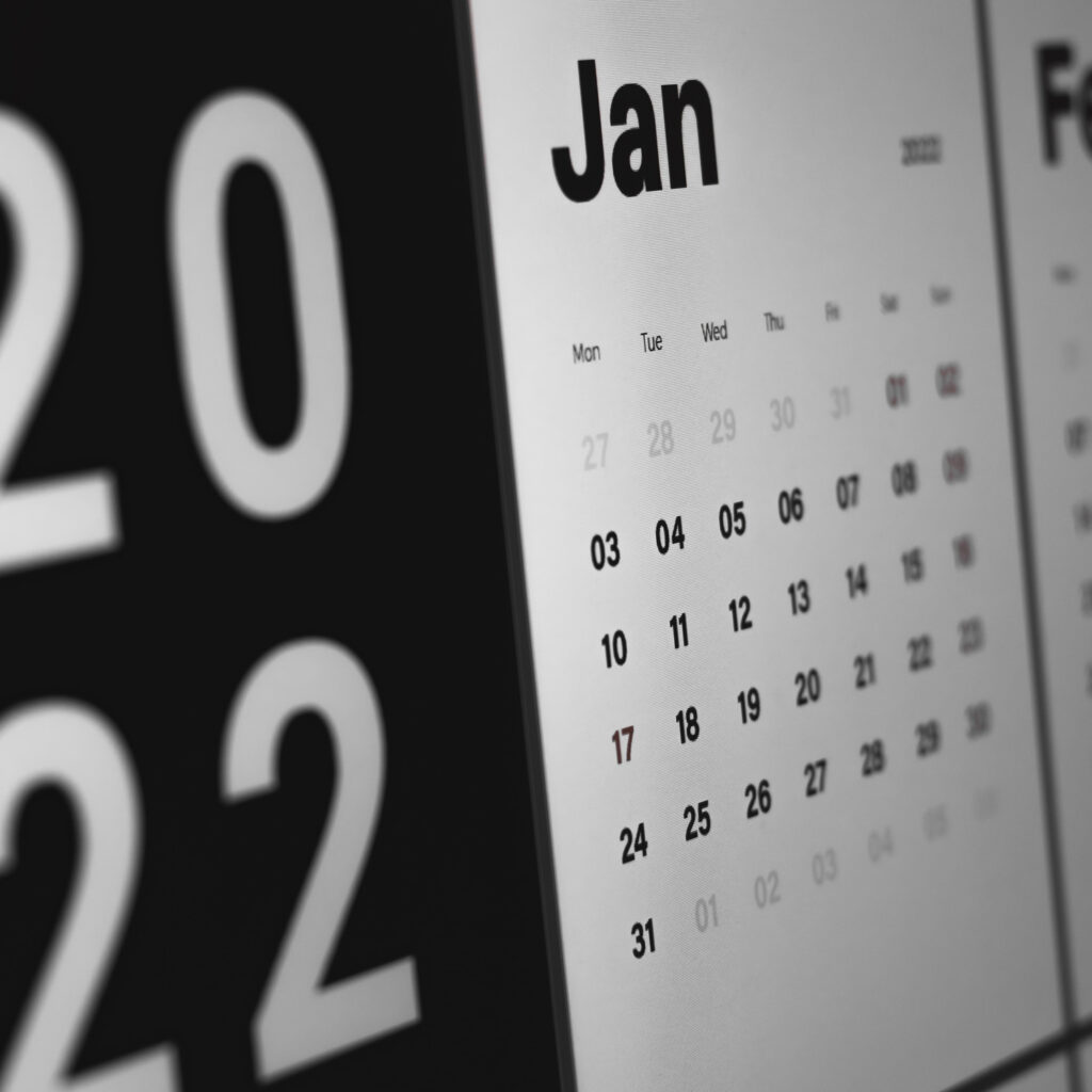 Kalender Januar 2022