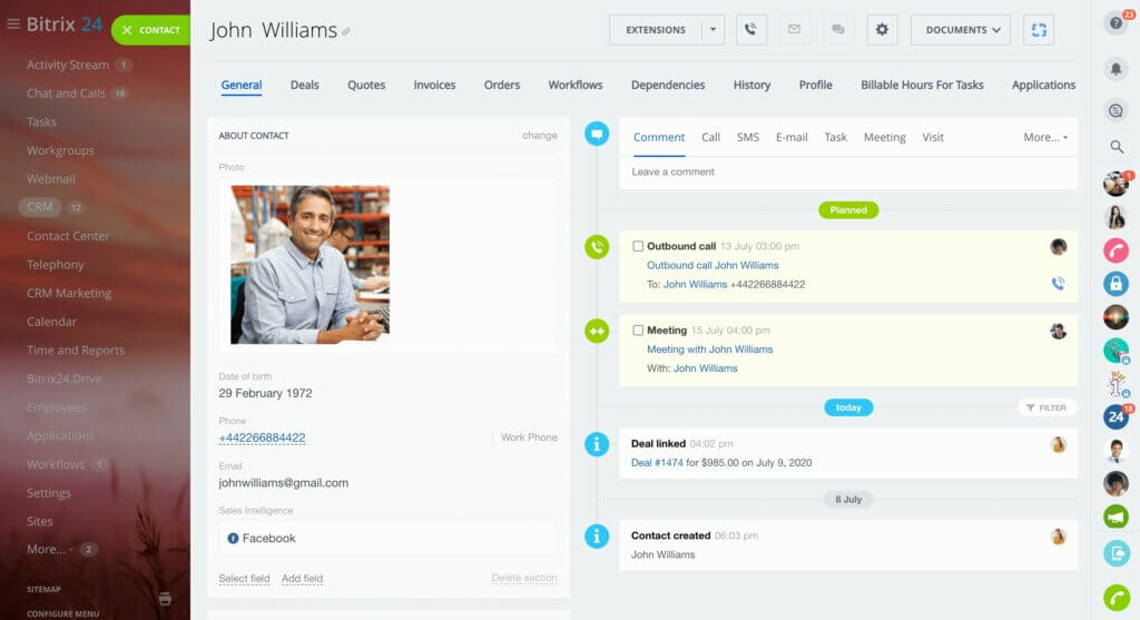 Bitrix24: All-in-One CRM & Projektmanagement für Start-ups, KMU & Teams 7 CRM