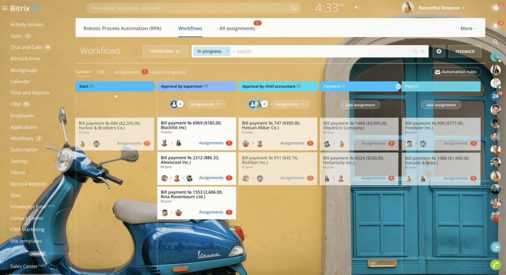 Bitrix24: All-in-One CRM & Projektmanagement für Start-ups, KMU & Teams 12 Workflows